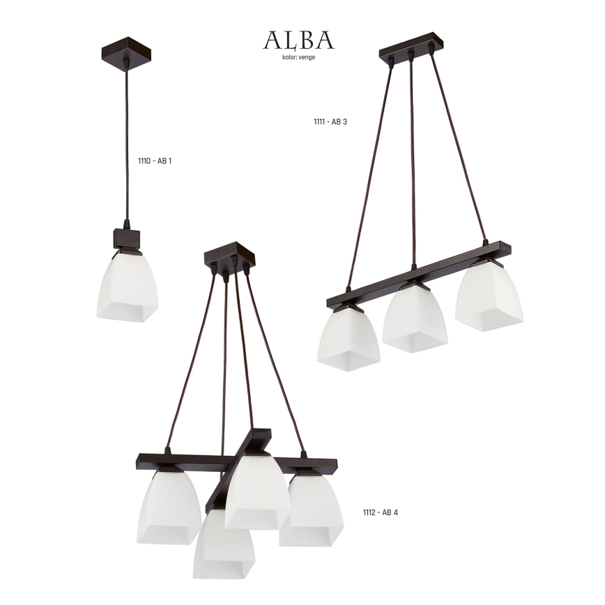 Jupiter 1111 - AB3 - Висящ полилей ALBA 3xE27/60W/230V