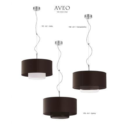 JUPITER 1118-AV1 - Висящи лампи AVEO 1xE27/60W венге стъкло