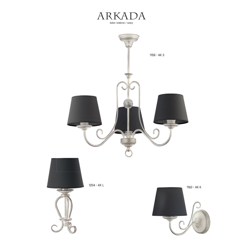 Jupiter 1204 - Настолна лампа ARKADA 1xE27/60W/230V 