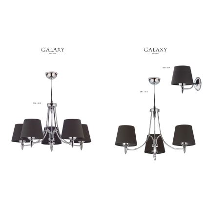 Jupiter 1255 - GX 5 - Полилей на пръчка GALAXY 5xE27/60W/230V