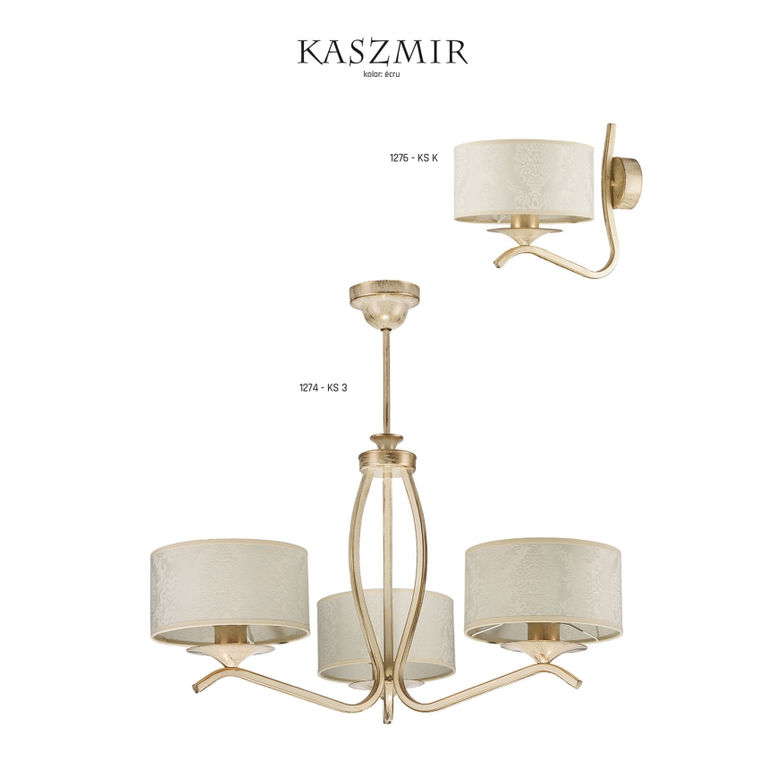 JUPITER 1275-KS5E - Полилей на прът KASZMIR 5xE27/60W