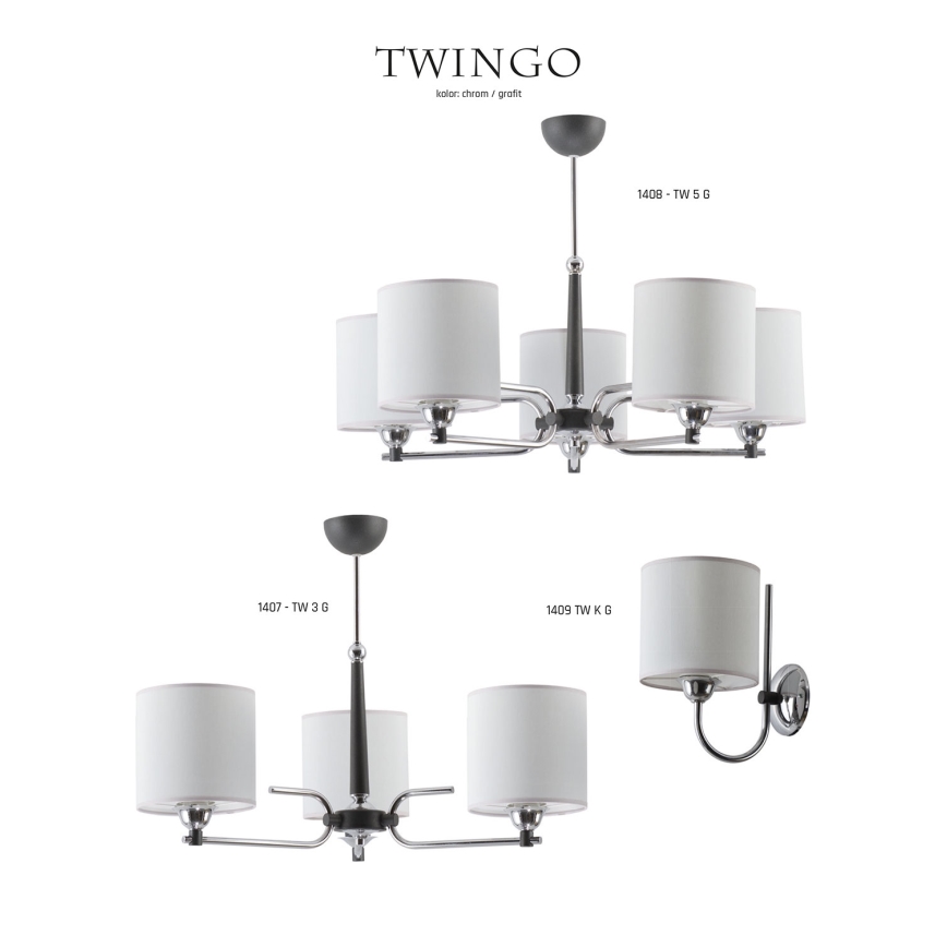Jupiter 1407 - TW 3 G - Полилей на пръчка TWINGO 3xE27/60W/230V
