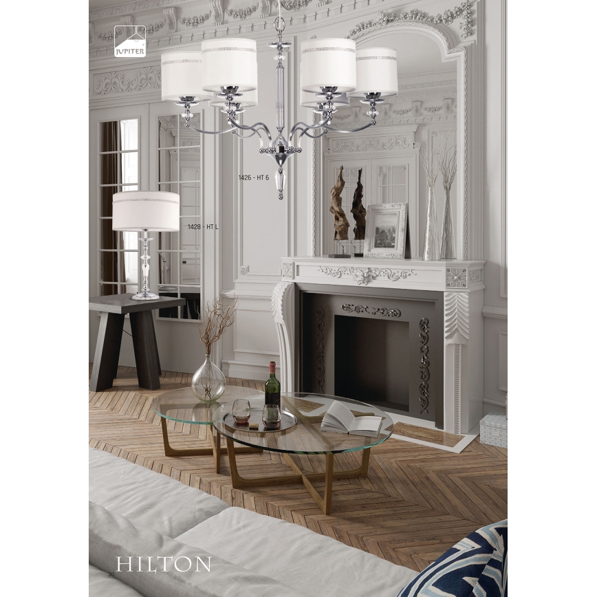 Jupiter 1426- Полилей на въже, кабел HILTON 6xE27/60W/230V