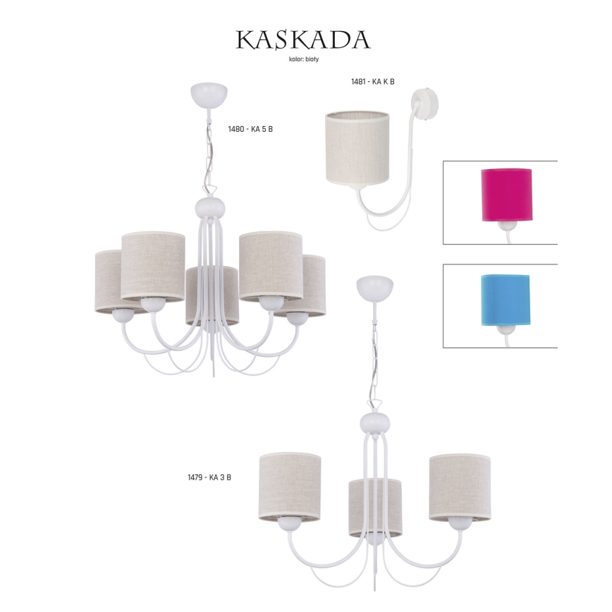 Jupiter 1480 - Полилей на верижка KASKADA 5xE27/60W/230V