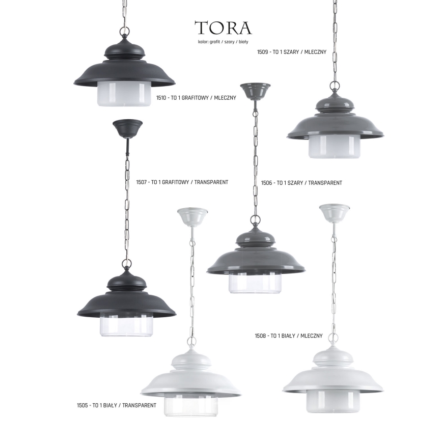 Jupiter 1509 - Полилей на въже, кабел TORA 1xE27/60W/230V