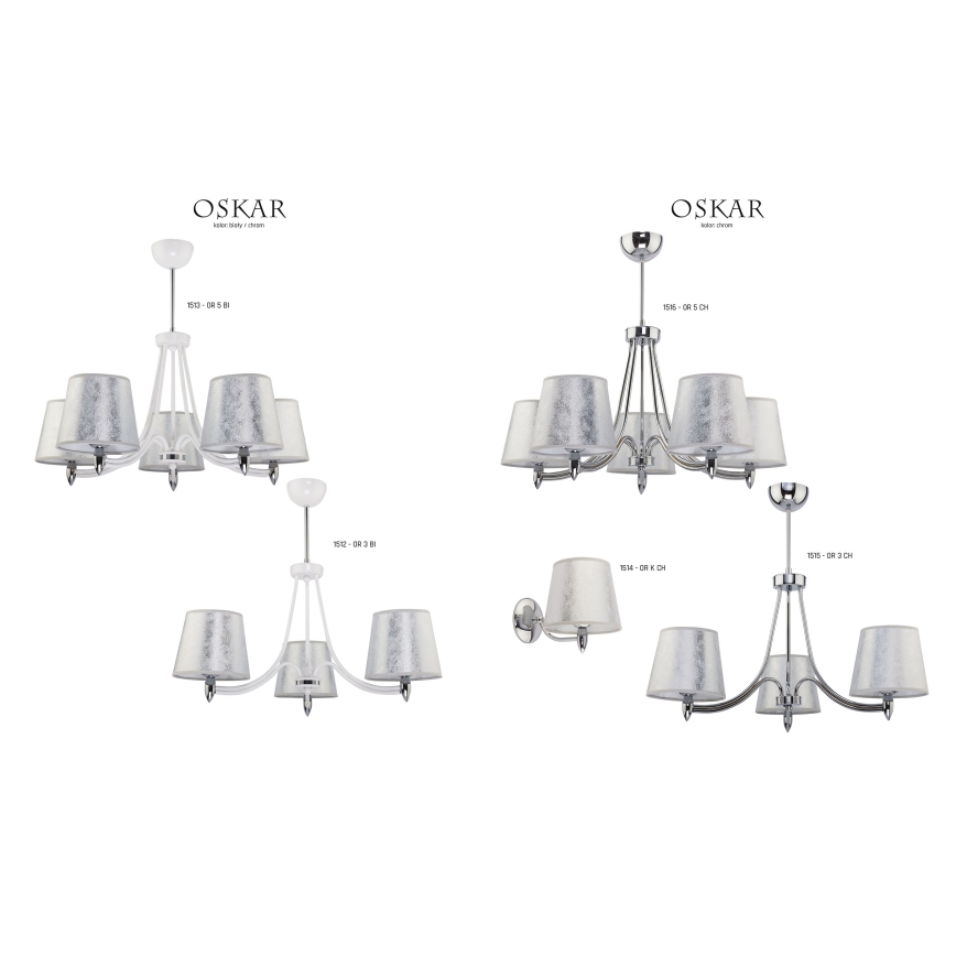 Jupiter 1512 - OR 3 bi - Висящ полилей OSKAR 3xE27/60W