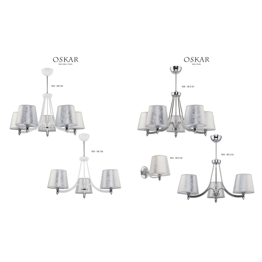 Jupiter 1513 - OR 5 bi - Висящ полилей OSKAR 5xE27/60W