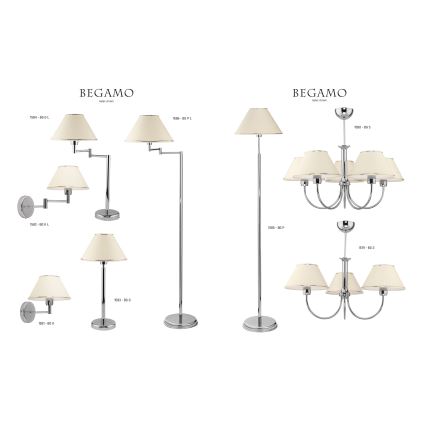 Jupiter 1580 - BG 5 CH - Полилей на пръчка BEGAMO 5xE27/60W