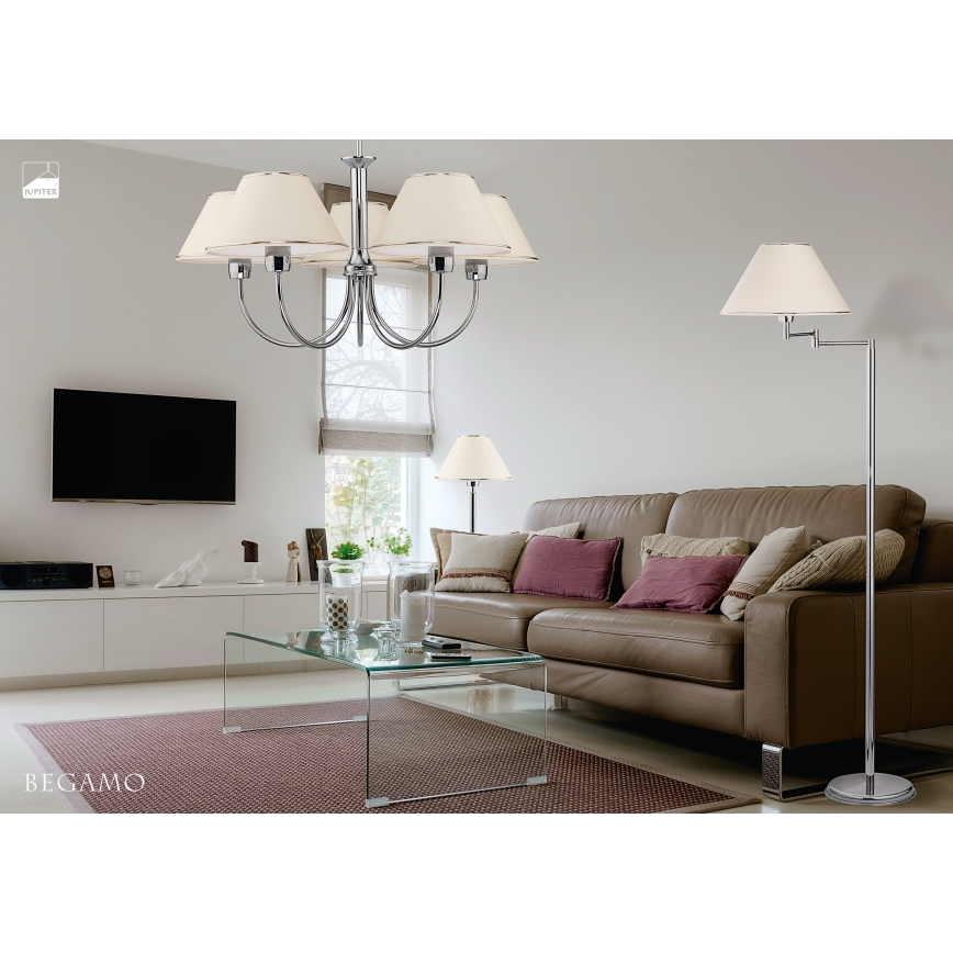 Jupiter 1580 - BG 5 CH - Полилей на пръчка BEGAMO 5xE27/60W