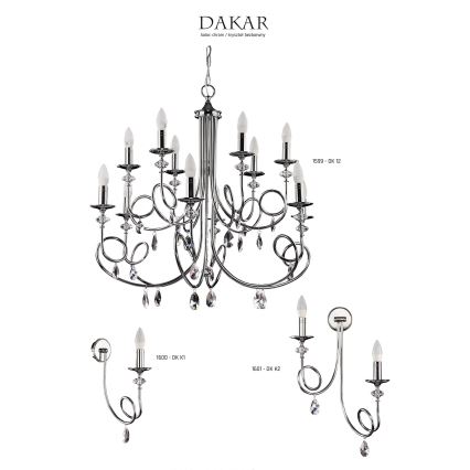Jupiter 1599 - DK 12 CH - Полилей DAKAR 12xE14/40W