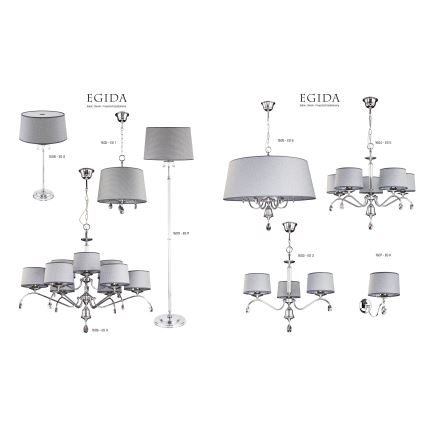 Jupiter 1609 - EG P CH - Кристален лампион EGIDA 3xE27/60W/230V