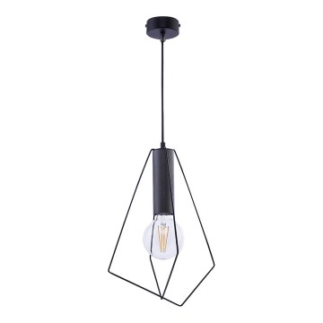 Jupiter 1644 - Полилей на въже KAIR 1xE27/60W/230V черна/графит