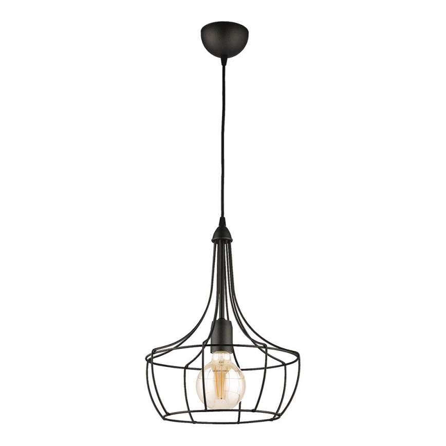 Jupiter 1654 - Полилей на въже FOX 1xE27/60W/230V черна