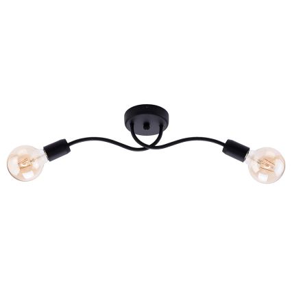 Jupiter 1672 - Стенна лампа LUCE 2xE27/60W/230V черна