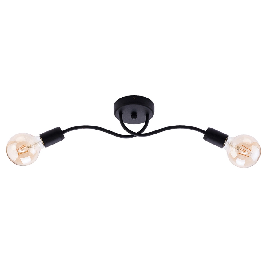 Jupiter 1672 - Стенна лампа LUCE 2xE27/60W/230V черна