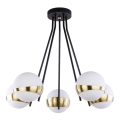 Jupiter 1710 - Висящ полилей ELFA 5xE14/40W/230V месинг