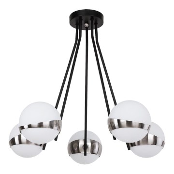 Jupiter 1715 - Висящ полилей ELFA 5xE14/40W/230V лъскав хром