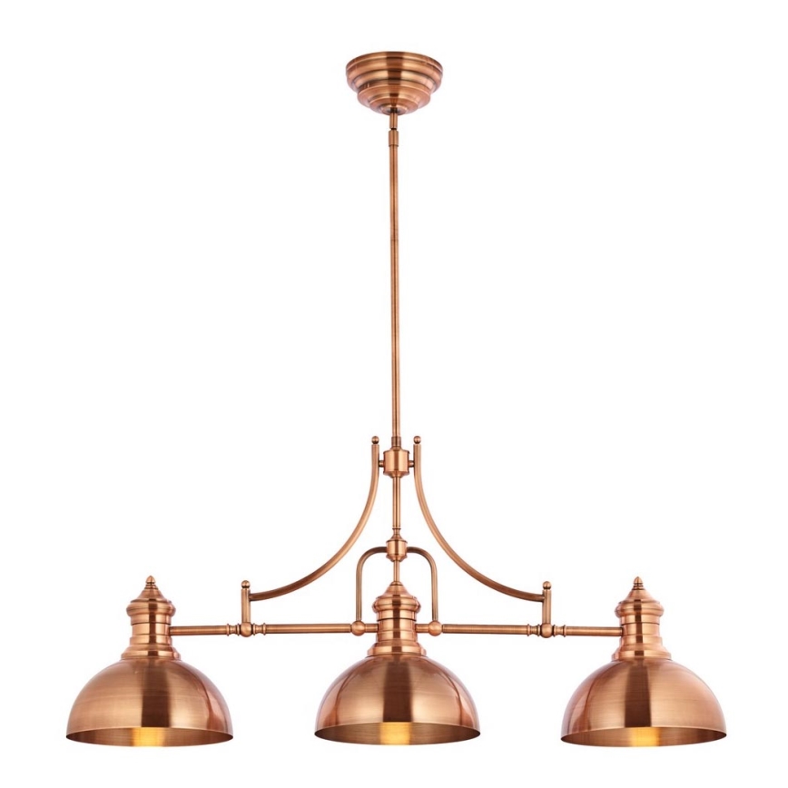 Jupiter 1791 - PT3 - Полилей на тръба PLATINO 3xE27/60W/230V меден