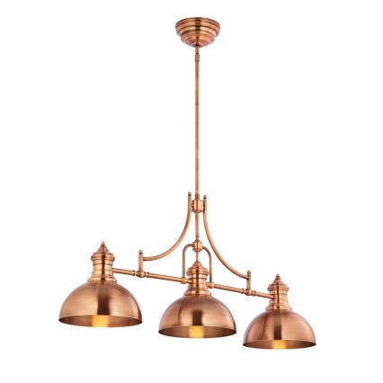 Jupiter 1791 - PT3 - Полилей на тръба PLATINO 3xE27/60W/230V меден