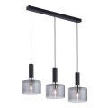 Jupiter 1860 - VA3 - Полилей на въже VANES 3xE27/60W/230V сребърна/черна