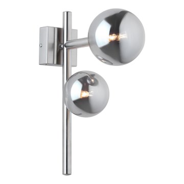 Jupiter 1903 - Стенно осветително тяло NEPTUN 2xG9/14W/230V матов хром/пушечно сиво