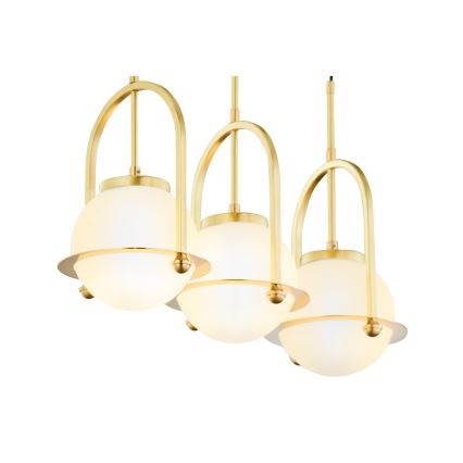 Jupiter 1917 - Полилей на кабел ROSSO 3xE27/15W/230V златист