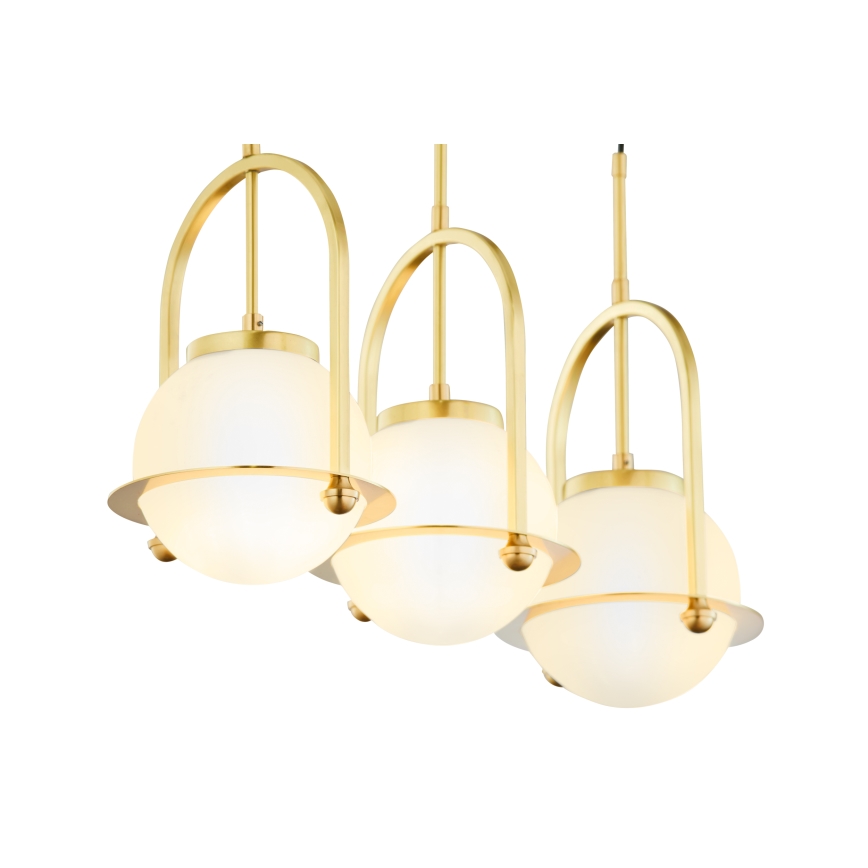 Jupiter 1917 - Полилей на кабел ROSSO 3xE27/15W/230V златист