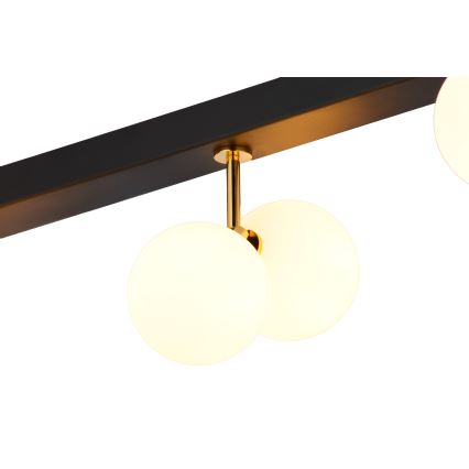 Jupiter 1920 - Полилей за повърхностен монтаж LUNA 6xG9/40W/230V черен/месинг