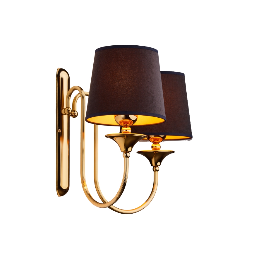 Jupiter 1953 - Аплик BATUMI 2xE27/40W/230V черен/месинг