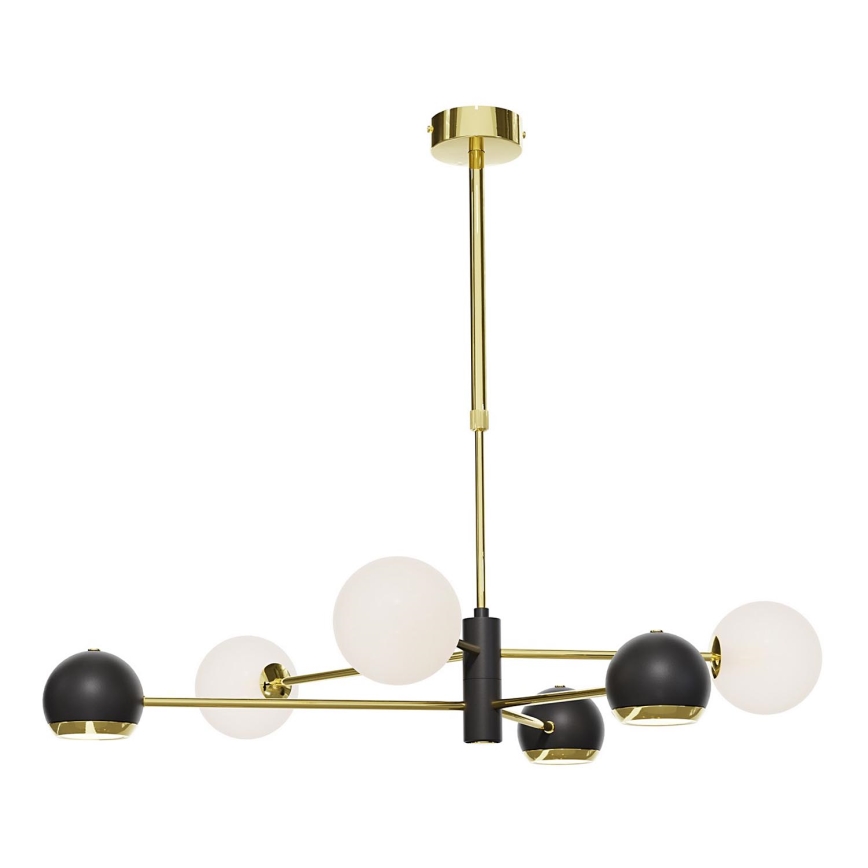 Jupiter 1965 - Висящ полилей MOKA 3xGU10/10W/230V + 3xG9/10W/230V златист/черен/бял