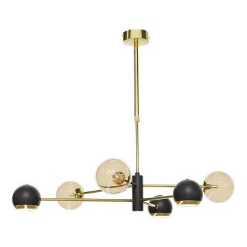 Jupiter 1966 - Висящ полилей MOKA 3xGU10/10W/230V + 3xG9/10W/230V златист/черен/бежов