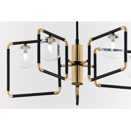Jupiter 1985 - Висящ полилей IBRA 5xG9/10W/230V черен/златист