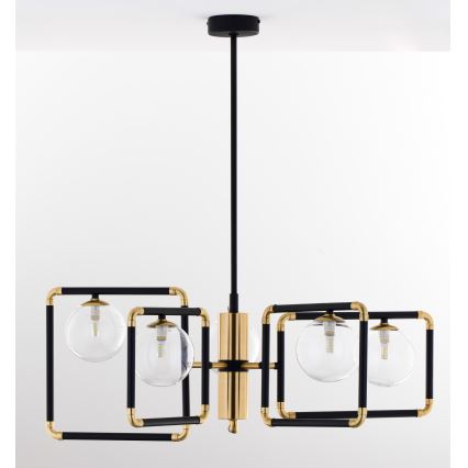 Jupiter 1985 - Висящ полилей IBRA 5xG9/10W/230V черен/златист