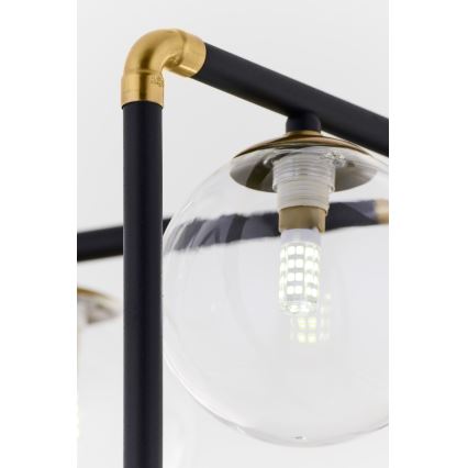 Jupiter 1985 - Висящ полилей IBRA 5xG9/10W/230V черен/златист