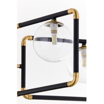 Jupiter 1985 - Висящ полилей IBRA 5xG9/10W/230V черен/златист