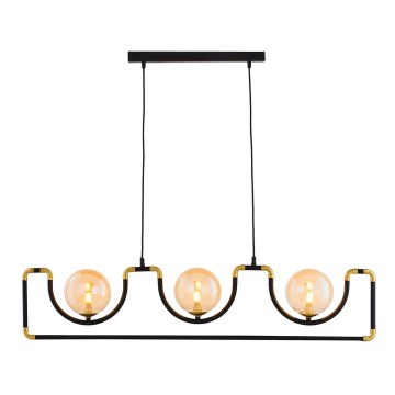 Jupiter 1989 - Пендел HANZA 3xG9/10W/230V черен/златист/бежов