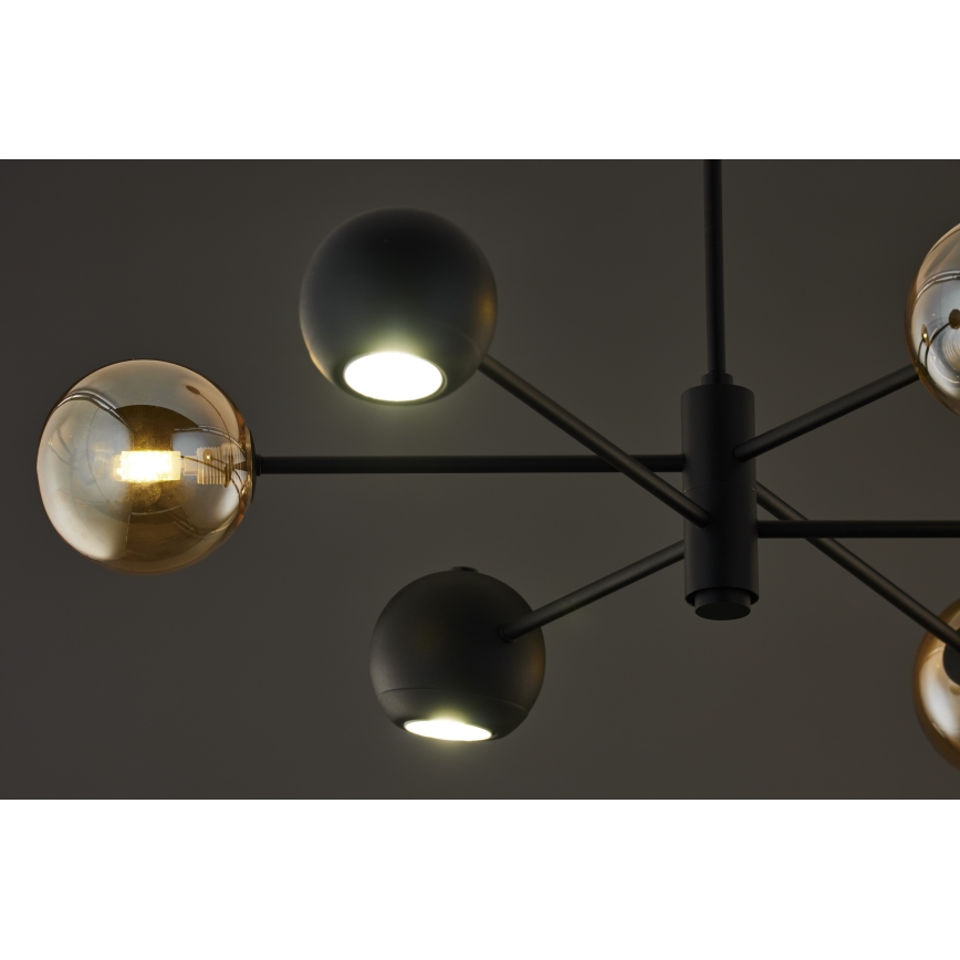 Jupiter 1993 - Висящ полилей MOKA 3xGU10/10W/230V + 3xG9/10W/230V черен/бежов