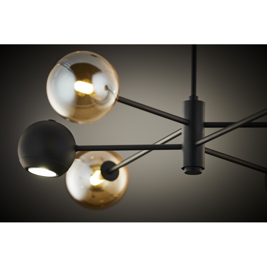 Jupiter 1993 - Висящ полилей MOKA 3xGU10/10W/230V + 3xG9/10W/230V черен/бежов