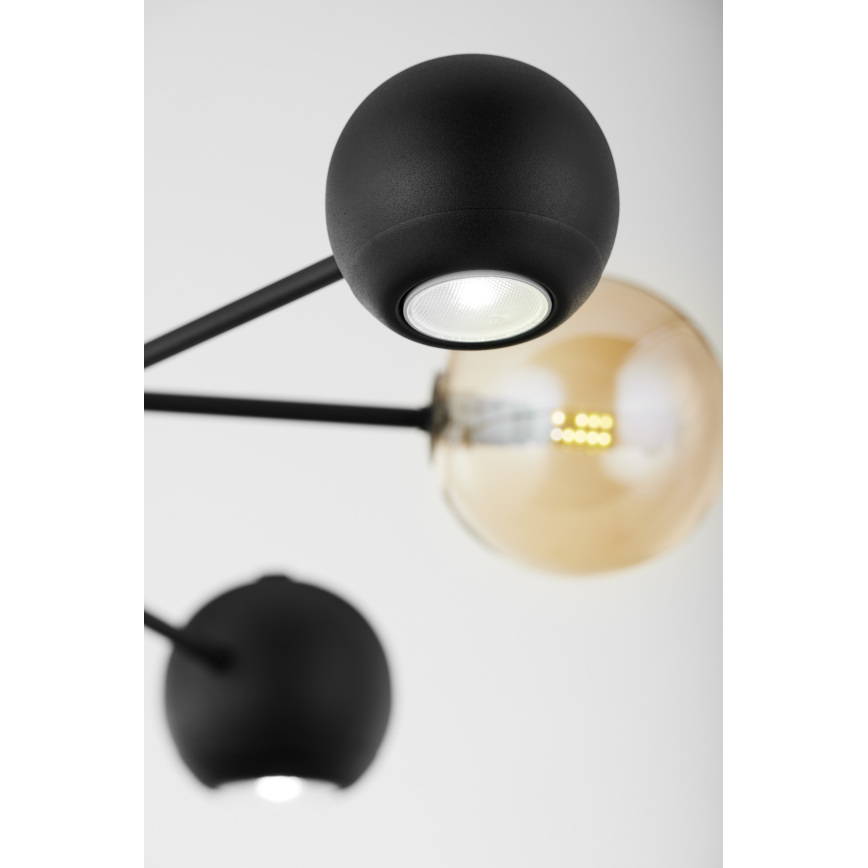 Jupiter 1993 - Висящ полилей MOKA 3xGU10/10W/230V + 3xG9/10W/230V черен/бежов