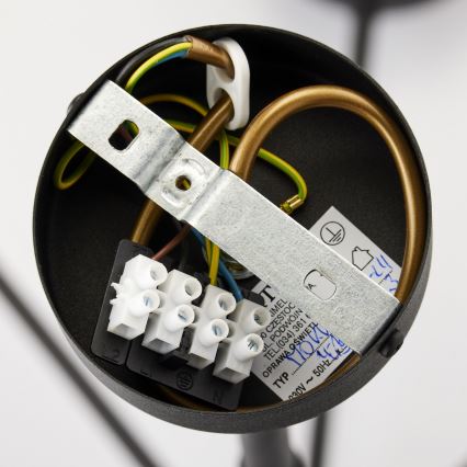 Jupiter 1994 - Висящ полилей MOKA 4xGU10/10W/230V + 4xG9/10W/230V черен/бежов