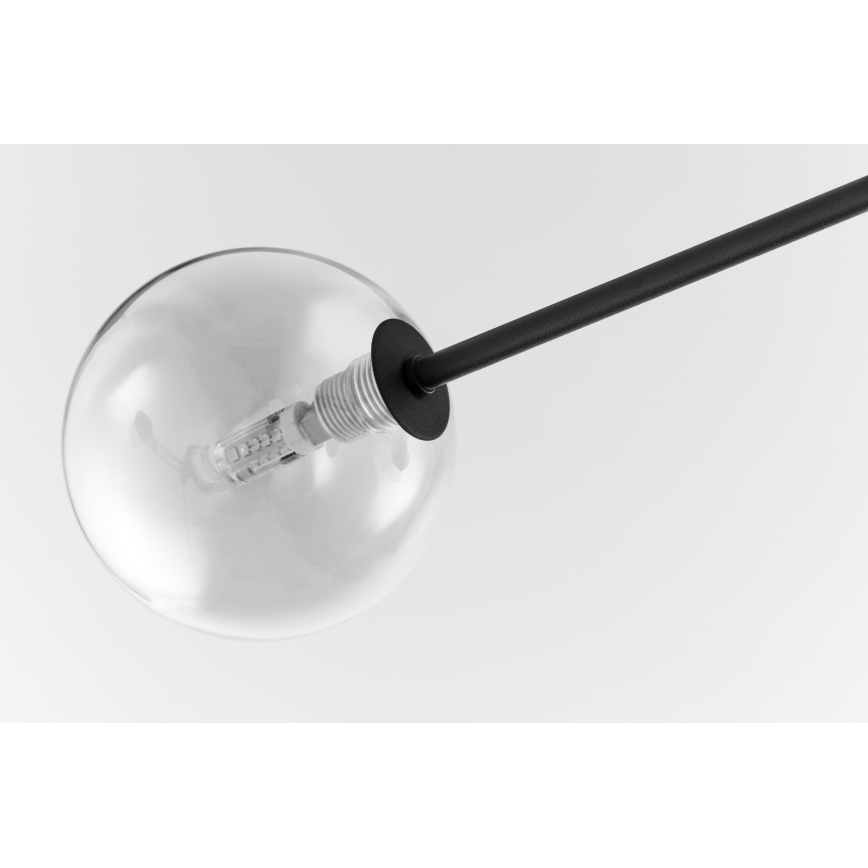 Jupiter 1996 - Висящ полилей MOKA 4xGU10/10W/230V + 4xG9/10W/230V черен/прозрачен