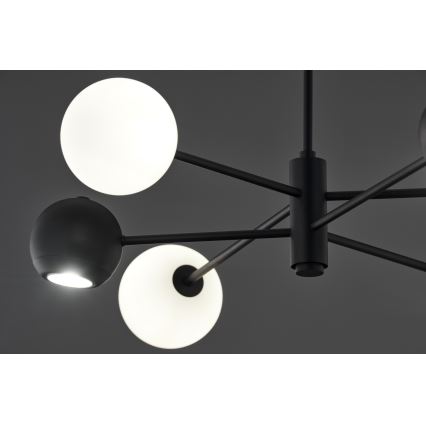Jupiter 1997 - Висящ полилей MOKA 3xGU10/10W/230V + 3xG9/10W/230V черен/бял