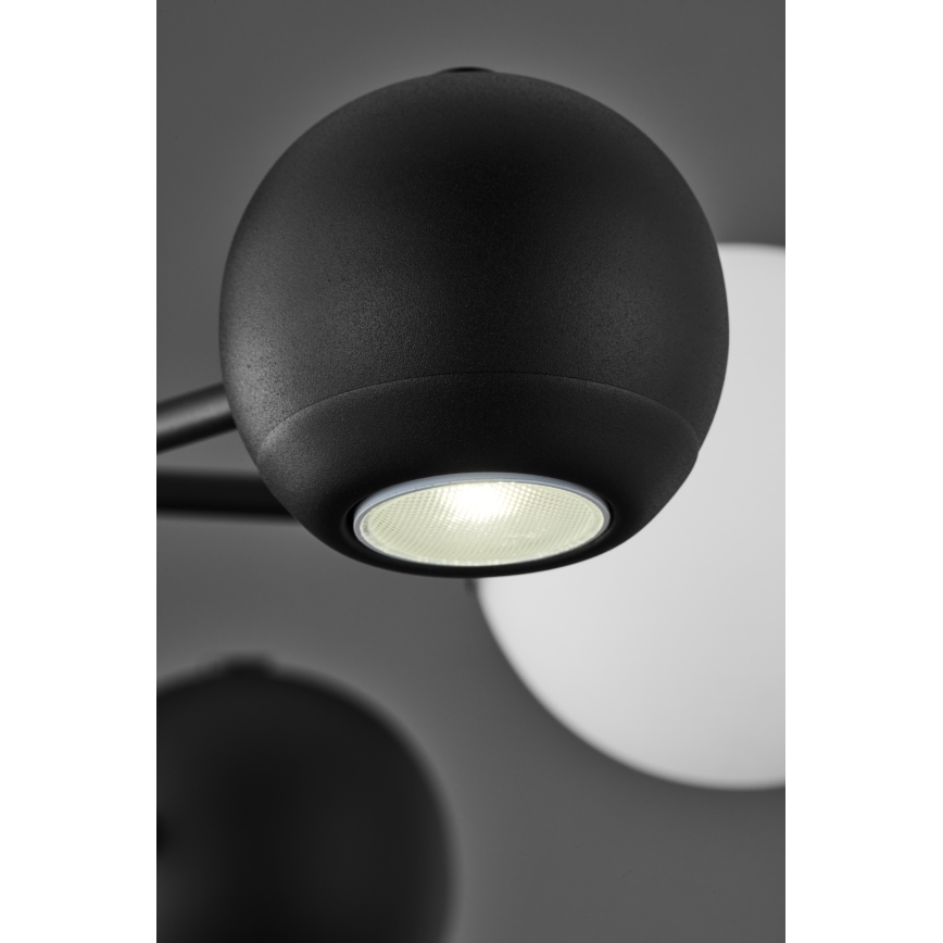 Jupiter 1997 - Висящ полилей MOKA 3xGU10/10W/230V + 3xG9/10W/230V черен/бял