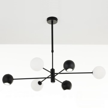 Jupiter 1997 - Висящ полилей MOKA 3xGU10/10W/230V + 3xG9/10W/230V черен/бял