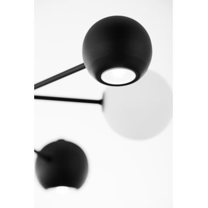 Jupiter 1997 - Висящ полилей MOKA 3xGU10/10W/230V + 3xG9/10W/230V черен/бял