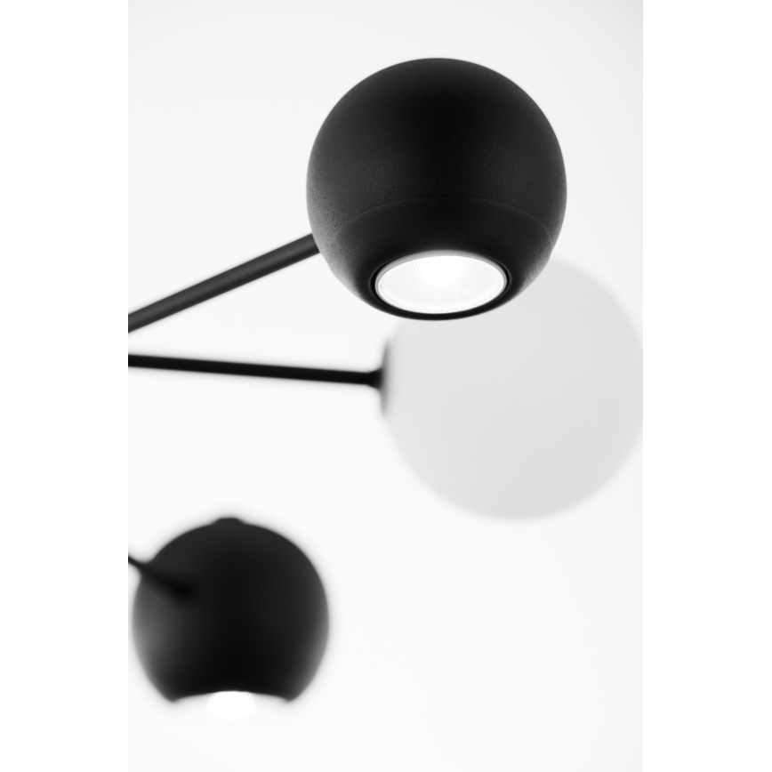 Jupiter 1997 - Висящ полилей MOKA 3xGU10/10W/230V + 3xG9/10W/230V черен/бял