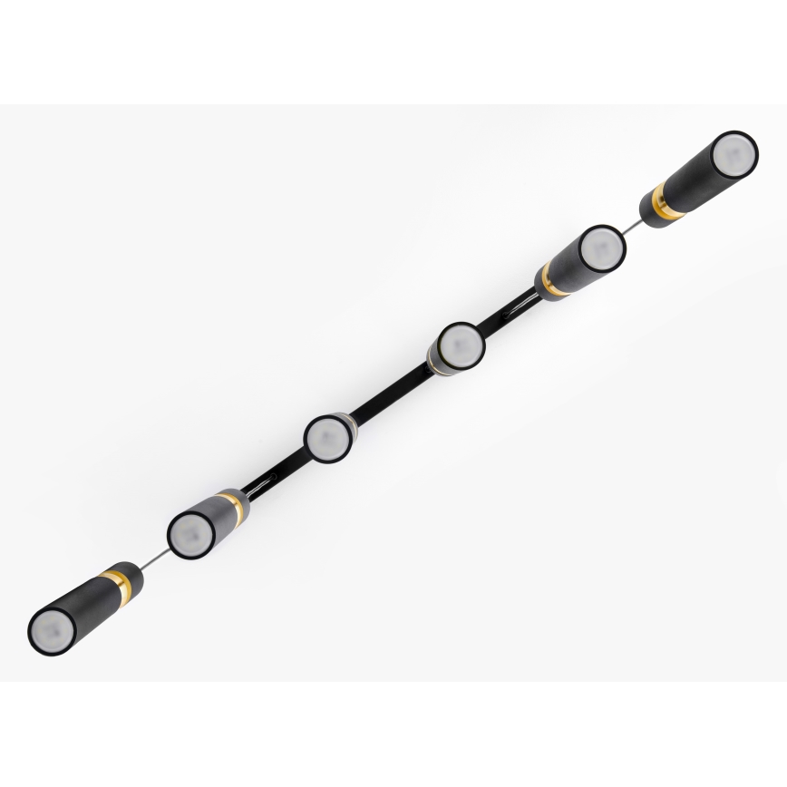 Jupiter 2005 - Пендел ALAS 6xGU10/10W/230V черен/златист