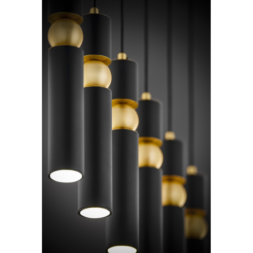 Jupiter 2005 - Пендел ALAS 6xGU10/10W/230V черен/златист