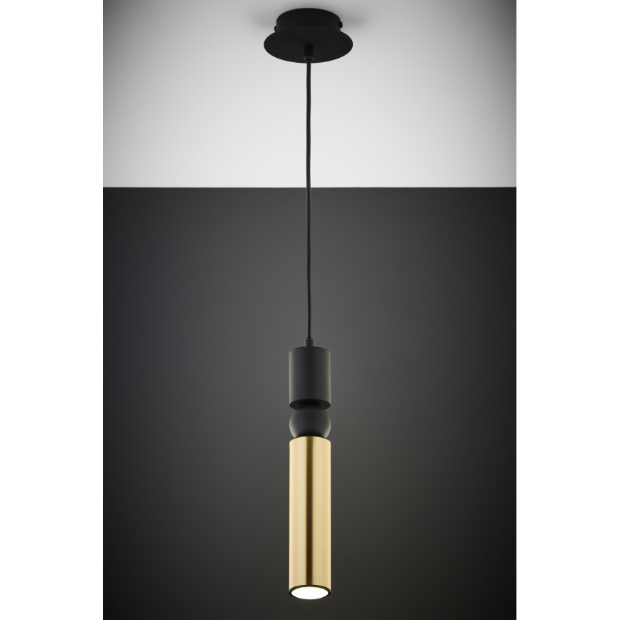 Jupiter 2006 - Пендел ALAS 1xGU10/10W/230V златист/черен