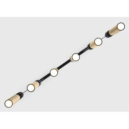 Jupiter 2008 - Пендел ALAS 6xGU10/10W/230V златист/черен